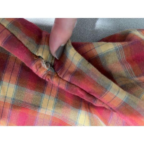 Christopher & BANKS BUTTON DOWN SHIRT‎ TOP PLAID MULTI-COLOR - Picture 7 of 7